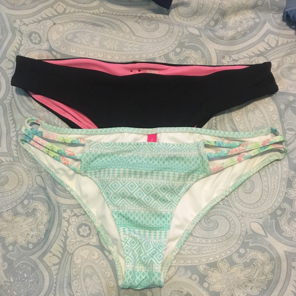 Pink & Victoria Secret Bikini bottoms Both Small